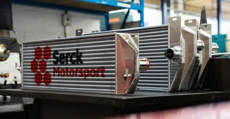A selection of high performance cooling solutions by Serck Motorsport: Radiator, Oil Cooler and Intercooler